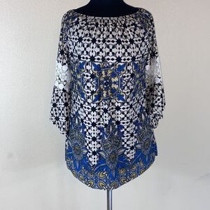 Win Win Pinwheel Sleeve Tunic Top Size S-M